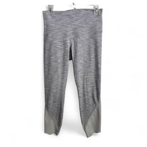 Lululemon Leggings 8 Grey Wunder Under HR High Rise Crop 24" Scallop Hem Yoga